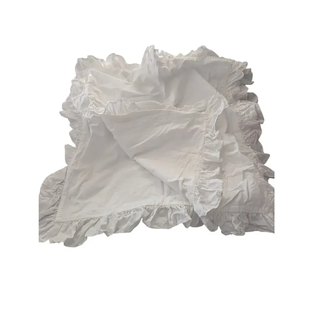 CUSTOM MADE EURO PILLOW SHAMS! 100% FINE COTTON, RUFFLED EDGES, ZIPPER CLOSURE!